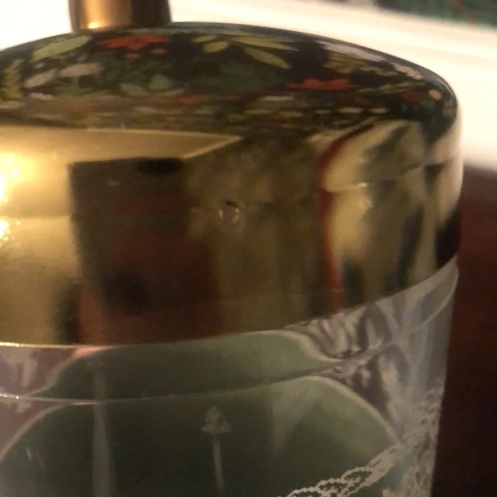 Vintage Sage Green & Gold Greek Scene Glass Cocktail Shaker